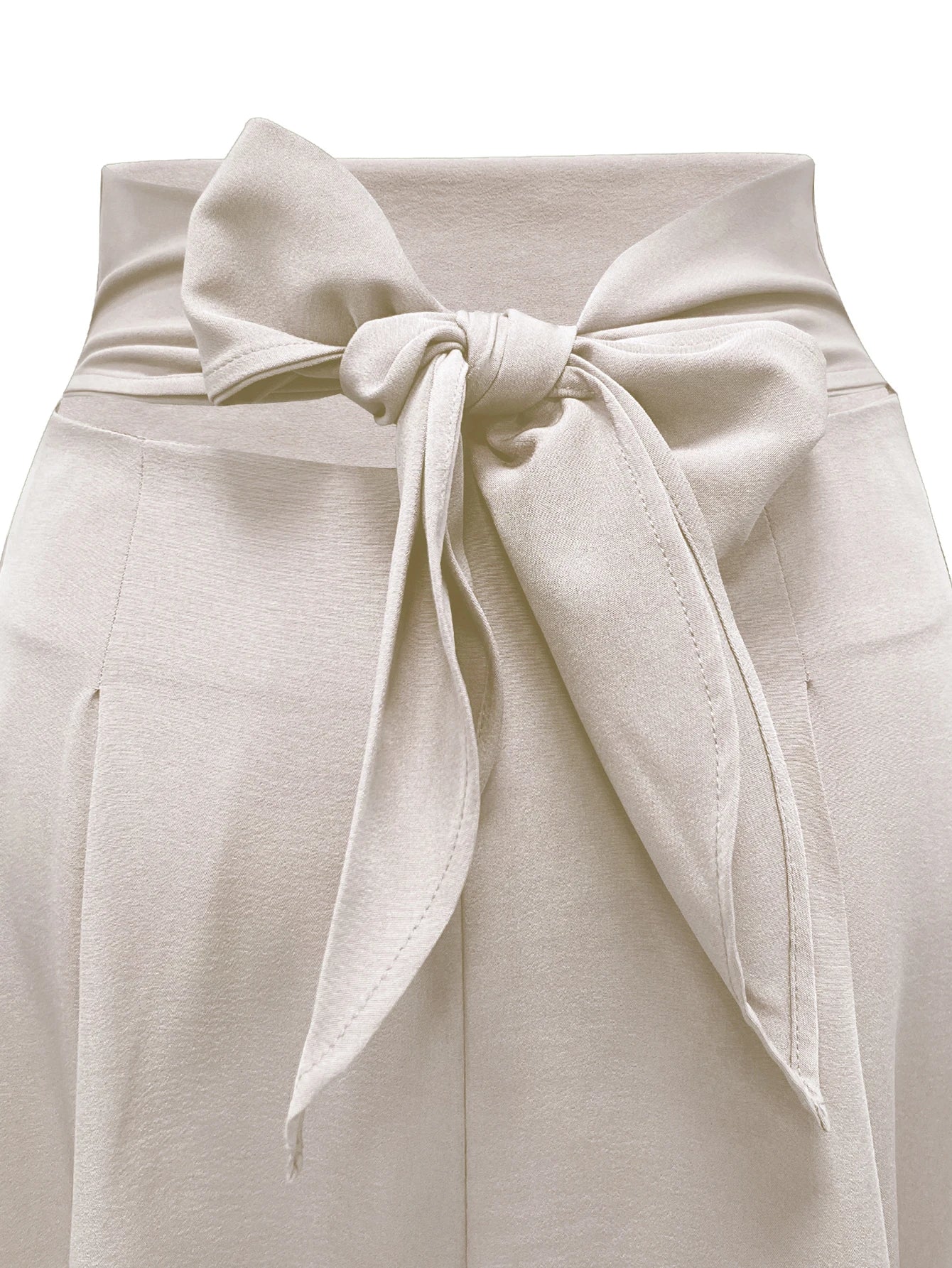 Stylish Solid A-line Skirts for Women Preppy School Style High Elastic Waist Long Skirt With Bow Woman Clothing Women's Skirts